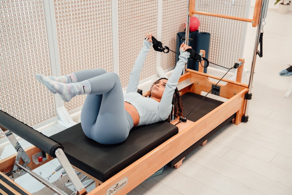 Gymnastics training session